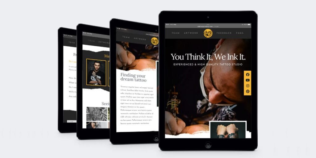 King Ink Website Tablet